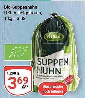 Bio-Suppenhuhn HKL A, tiefgefroren, 1 kg = 3,08
