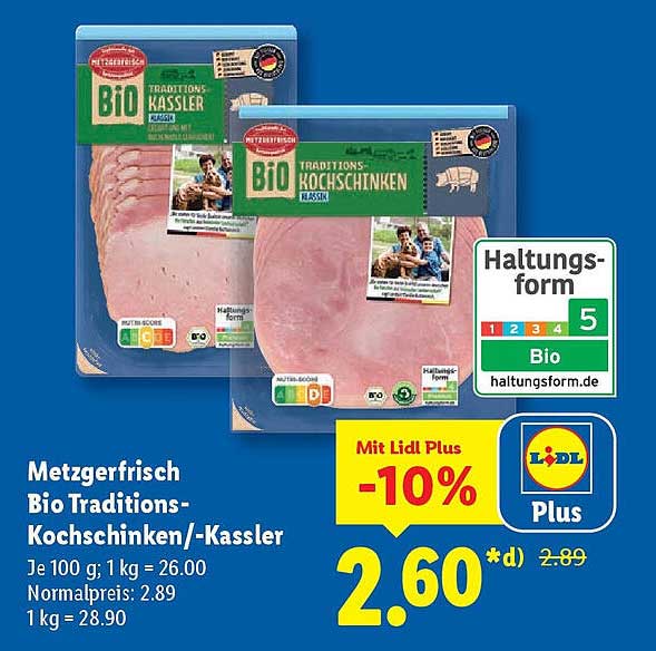 Bio Traditions-Kochschinken/-Kassler