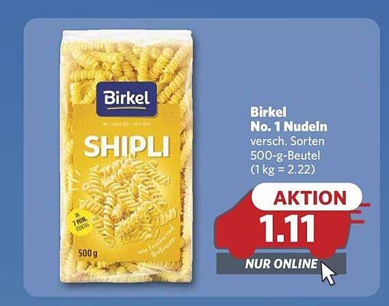 Birkel No. 1 Nudeln - Shipli 500-g-Beutel