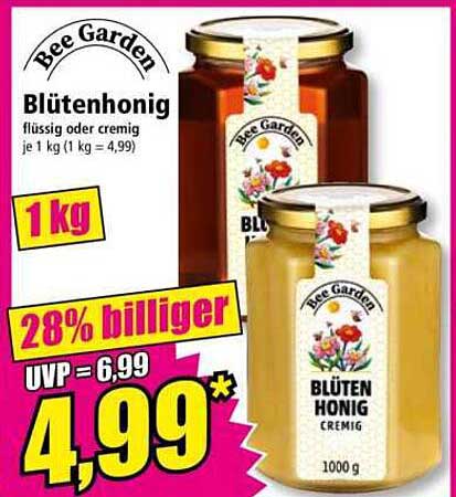 Blütenhonig 1 kg von Bee Garden – cremig oder flüssig