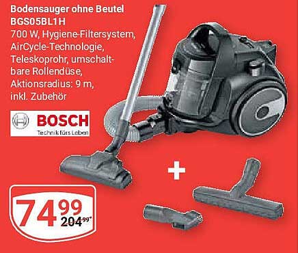 Bodensauger ohne Beutel BGS05BLIH von Bosch