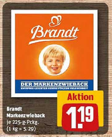 Brandt Marken-Zwieback 225 g Packung