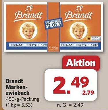 Brandt Marken-Zwieback 450-g-Packung