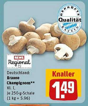 Braune Champignons Kl. I 250 g für nur 1,49 €