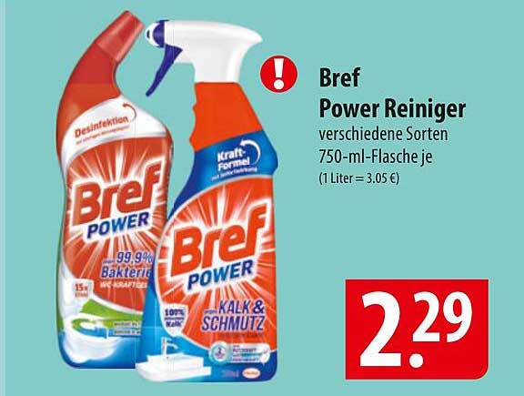 Bref Power Reiniger verschiedene Sorten 750-ml-Flasche je