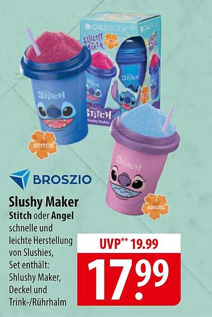 Broszio Slushy Maker Stitch oder Angel