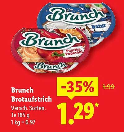Brunch Brotaufstrich Verschiedene Sorten 185 g