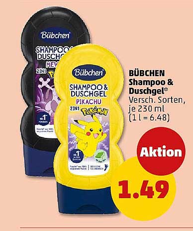BÜBCHEN Shampoo & Duschgel* Versch. Sorten, je 230 ml