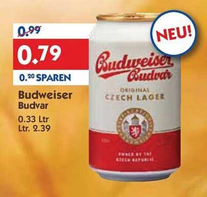 Budweiser Budvar 0,33 L Dose