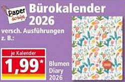 Bürokalender 2026 - Verschiedene Ausführungen