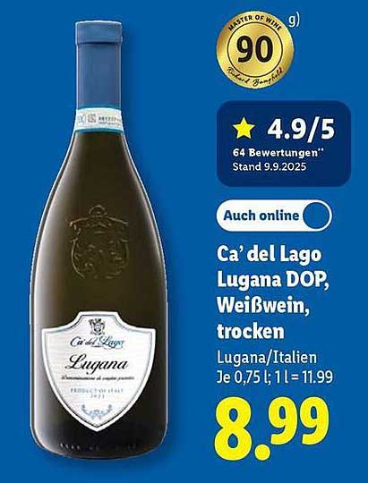 Ca' del Lago Lugana DOP, Weißwein, trocken