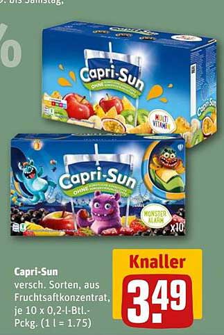 Capri-Sun SORTEN - Verschiedene Geschmäcker im attraktiven Angebot!