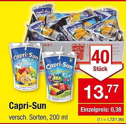 Capri-Sun verschiedene Sorten, 200 ml