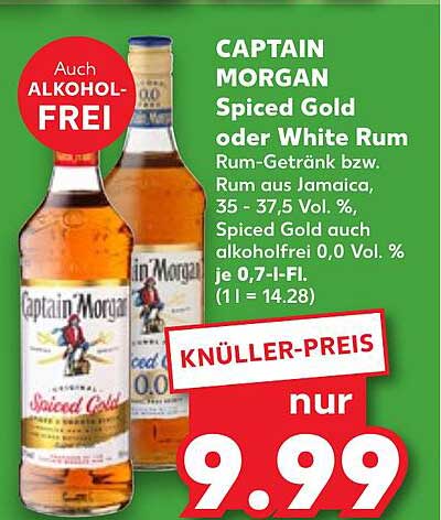 CAPTAIN MORGAN Spiced Gold oder White Rum - Rum-Getränk