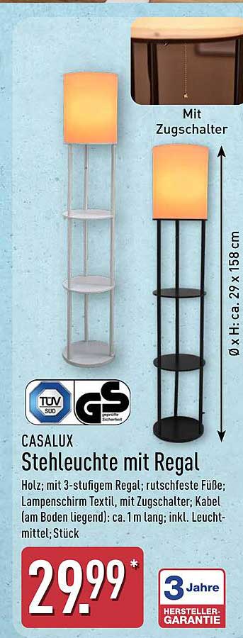 CASALUX Stehleuchte mit Regal