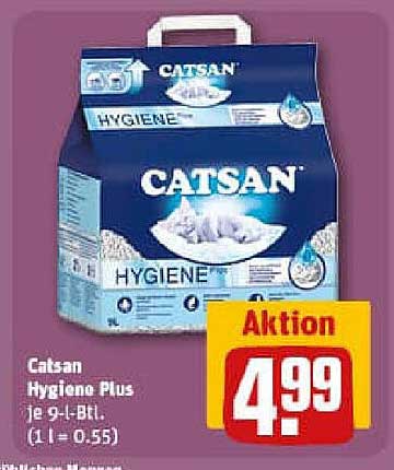 Catsan Hygiene Plus je 9-L-Btl. (1 l = 0,55)