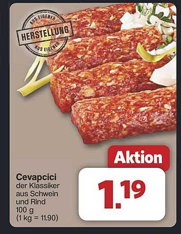 Cevapcici der Klassiker aus Schwein und Rind