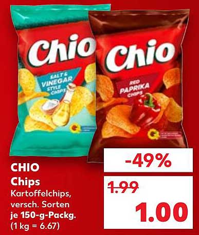 CHIO Chips, verschiedene Sorten