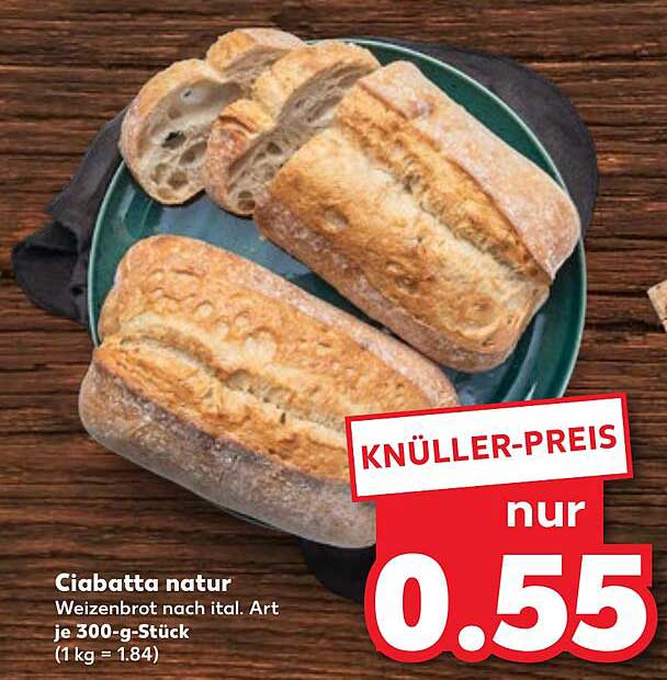 Ciabatta natur - Weizenbrot nach ital. Art