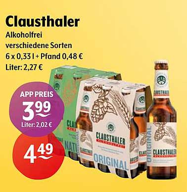 Clausthaler Alkoholfrei – Verschiedene Sorten im 6er-Pack