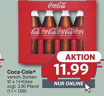 Coca-Cola 12 x 1 l-Kiste - Verschiedene Sorten