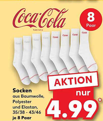 Coca-Cola Socken 8 Paar