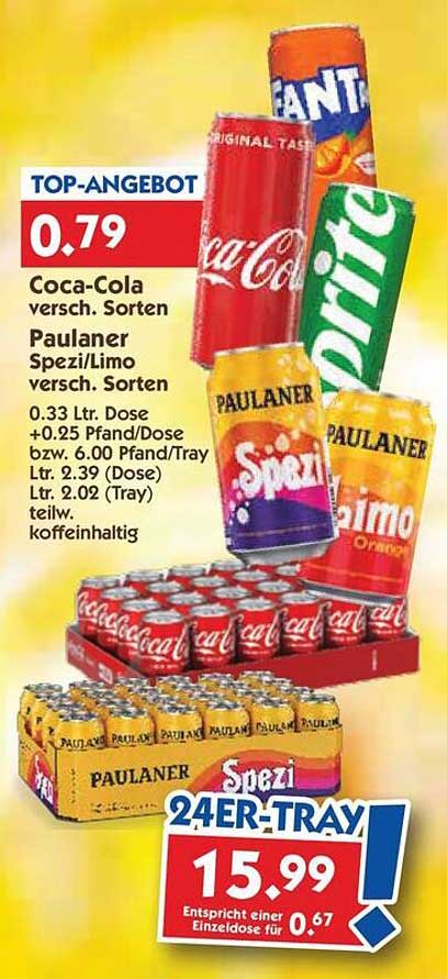 Coca-Cola und Paulaner Spezialitäten – TOP-Angebot!