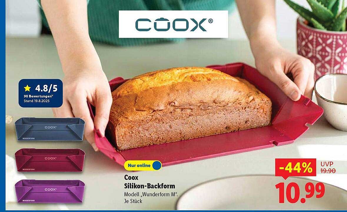 Coox Silikon-Backform Modell „Wunderform M“: Je Stück
