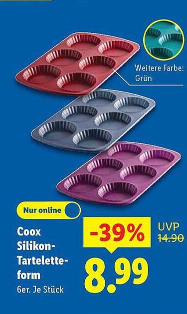 Coox Silikon-Tarteletteform 6er Set