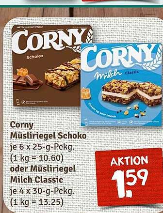 Corny Müsliriegel Schoko oder Milch Classic