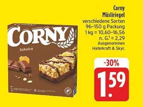 Corny Müsliriegel - verschiedene Sorten, 96-150 g Packung