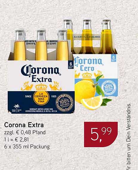 Corona Extra 6 x 355 ml Packung