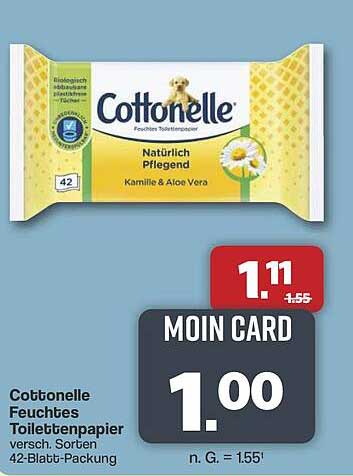 Cottonelle Feuchtes Toilettenpapier - Natürlich Pflegend
