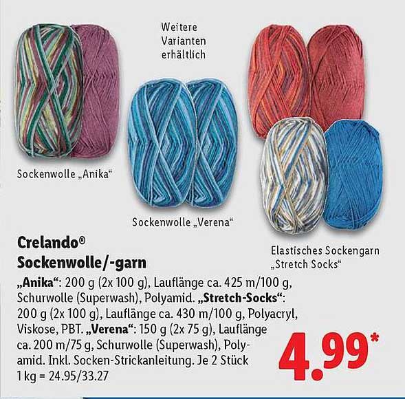 Crelando® Sockenwolle/-garn