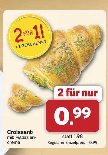 Croissants mit Pistaziencreme - 2 für 1!
