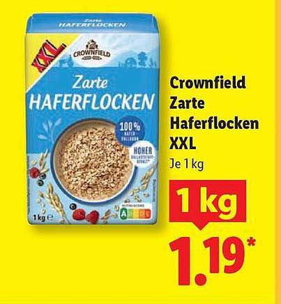 Crownfield Zarte Haferflocken XXL