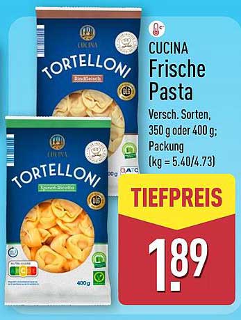 CUCINA Frische Pasta, 350 g oder 400 g; verschiedene Sorten