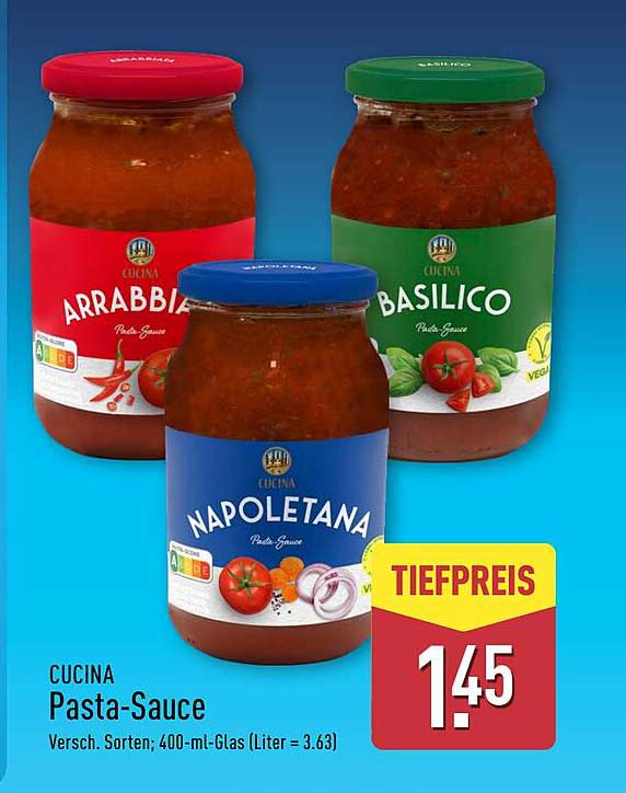 CUCINA Pasta-Sauce 400-ml-Glas, verschiedene Sorten