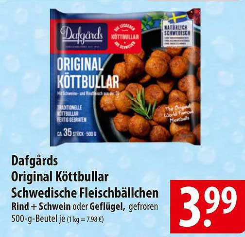 Dafgårds Original Köppbullar – Schwedische Fleischbällchen