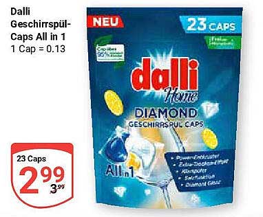 Dalli Geschirrspül-Caps All in 1 - 23 Caps