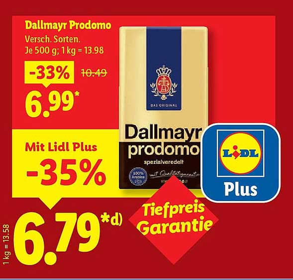 Dallmayr Prodomo Kaffee 500g