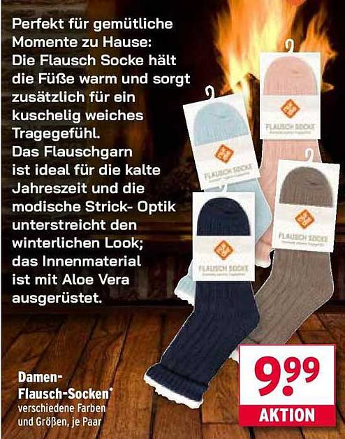 Damen-Flausch-Socken in verschiedenen Farben und Größen, je Paar