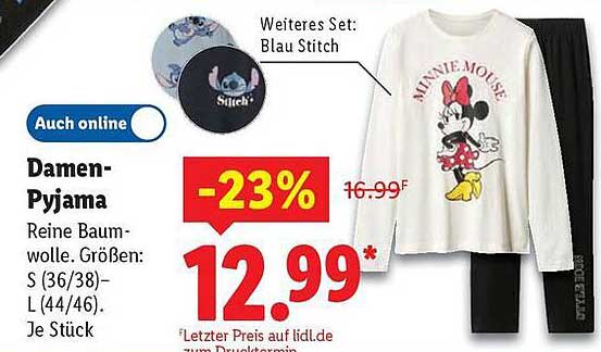 Damen-Pyjama mit Minnie Mouse