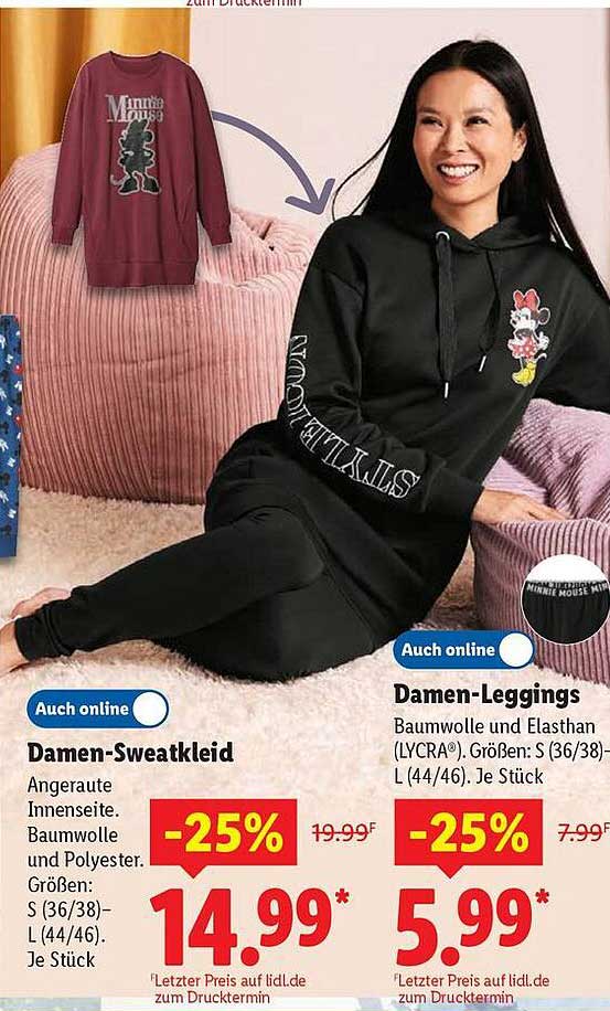 Damen-Sweatkleid und Damen-Leggings mit -25% Rabatt