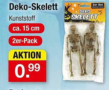 Deko-Skelett 2er-Pack