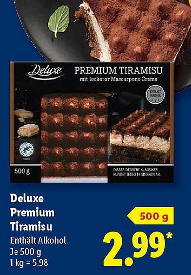 Deluxe Premium Tiramisu 500 g