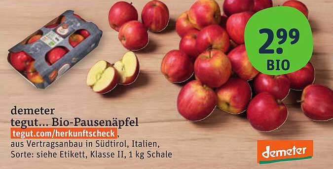demeter tegut... Bio-Pausenäpfel 1 kg