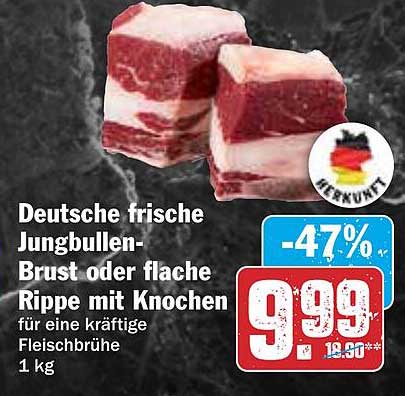 Deutsche frische Jungbullenvorspeisen oder flache Rippe mit Knochen