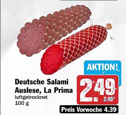 Deutsche Salami Auslese, La Prima, luftgetrocknet 100 g