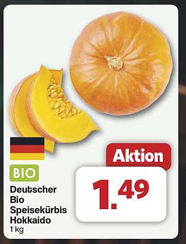 Deutscher Bio Speisekürbis Hokkaido 1 kg